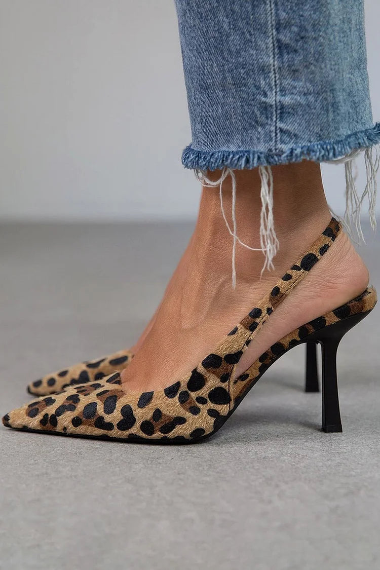 Veda™ Chic Leopard Slingback Heels